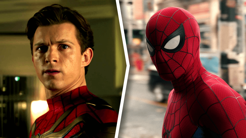 Tom Holland as Spider-Man.