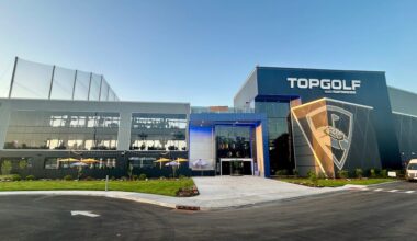 Topgolf celebrates the grand opening of its newest location in Parsippany, N.J., on July 2.
