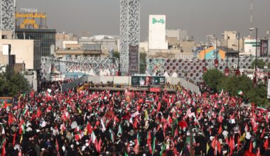 Iran-US war latest: Khamenei’s funeral procession begins in Tehran as mourners threaten Trump