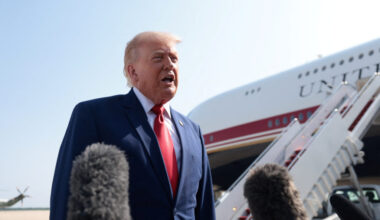U.S. President Trump departs for Dover to attend dignified transfer for U.S. Army service members killed in the Iran war