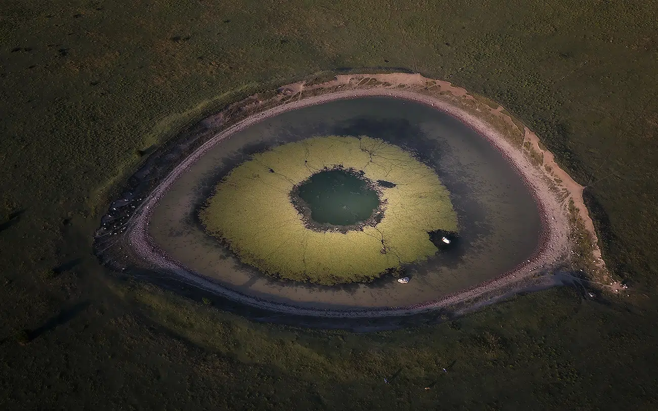 The Sirente crater in Abruzzo that looks like an eye.