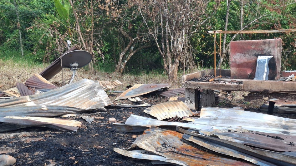 photo of a burned property