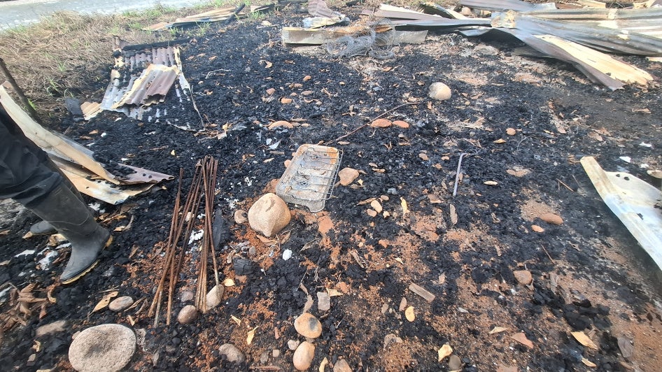 photo of a burned property