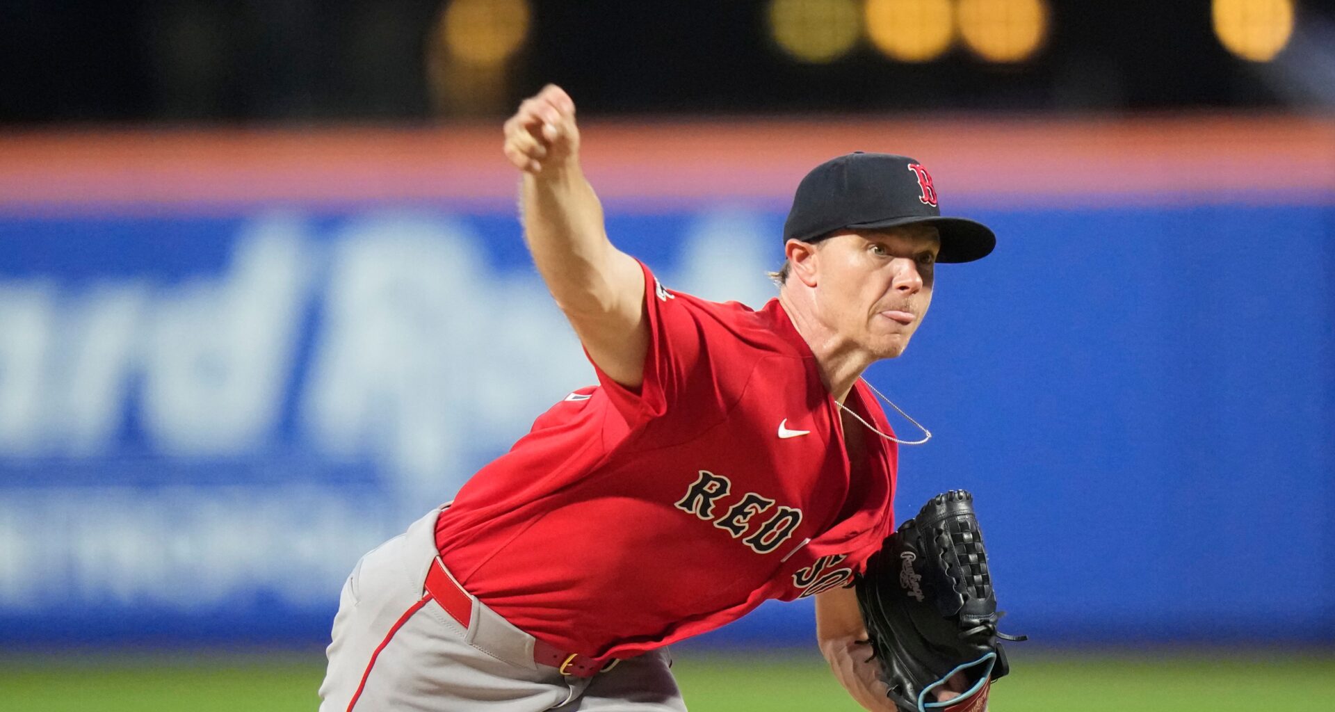 Boston Red Sox's Sonny Gray pitches during the second inning of a baseball game against the New York Mets Friday, July 10, 2026, in New York. (AP Photo/Frank Franklin II)
