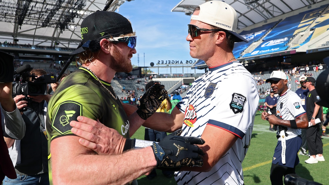 Tom Brady Slaps WWE's Logan Paul In Fanatics Fest Video After Heated Face-Off Amid Beef