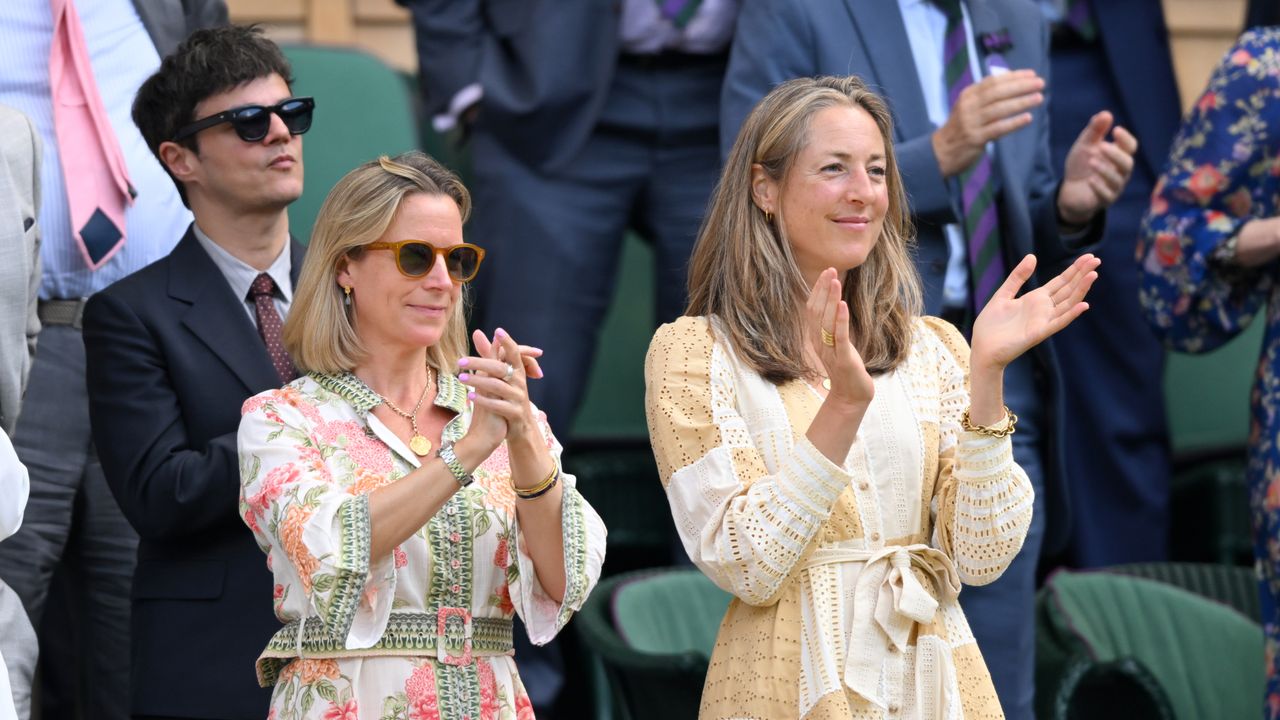 Lady Rose Gilman leads the glamour in the Wimbledon Royal Box on Day Two of the Championships