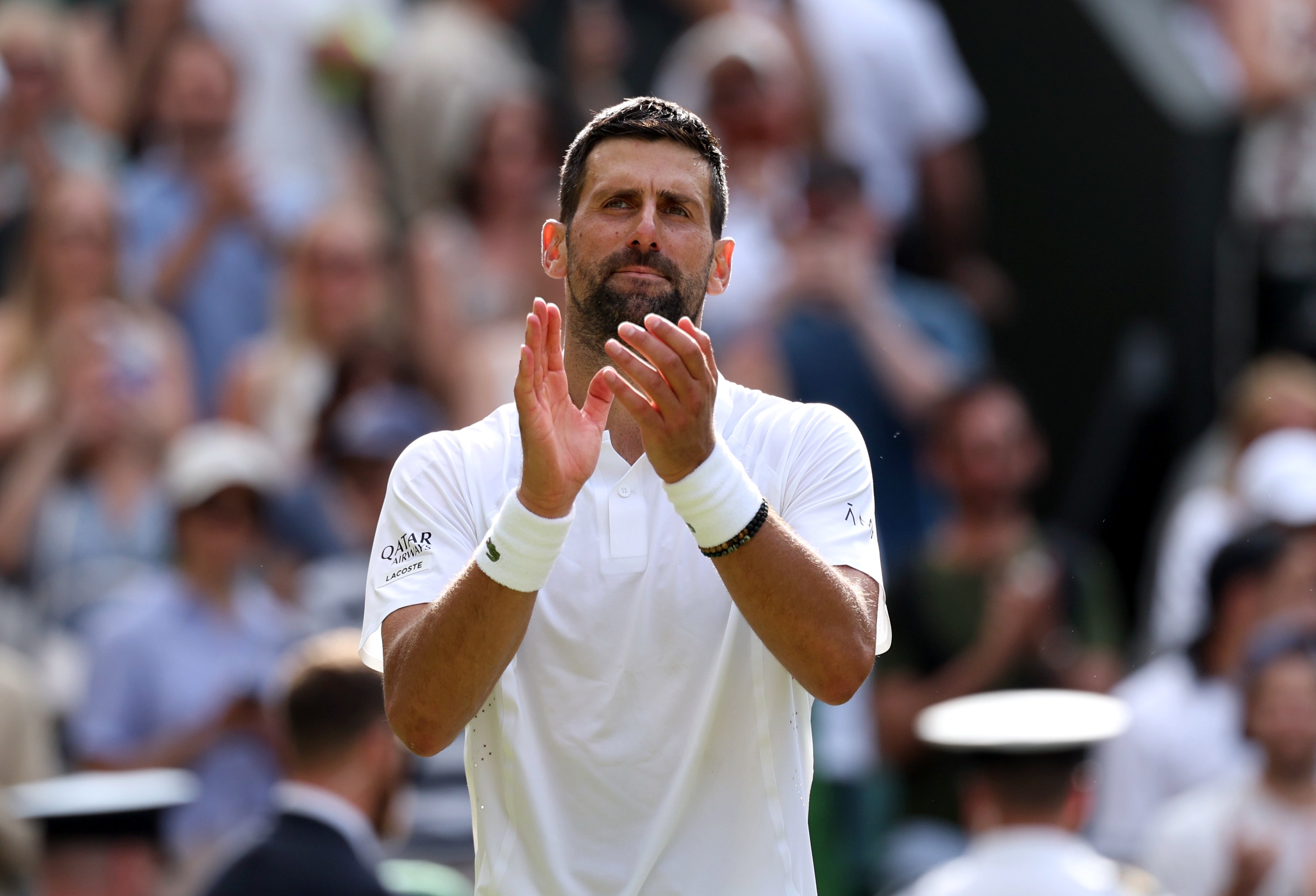Djokovic stands three wins away from a record 25th grand slam title, and an eighth at Wimbledon