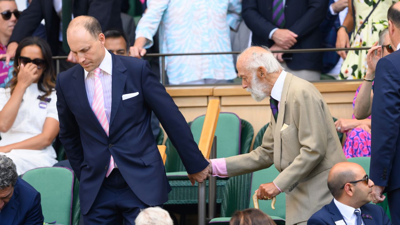 Prince Michael of Kent, 84, makes rare public outing at Wimbledon as his wife continues to recover from a stroke