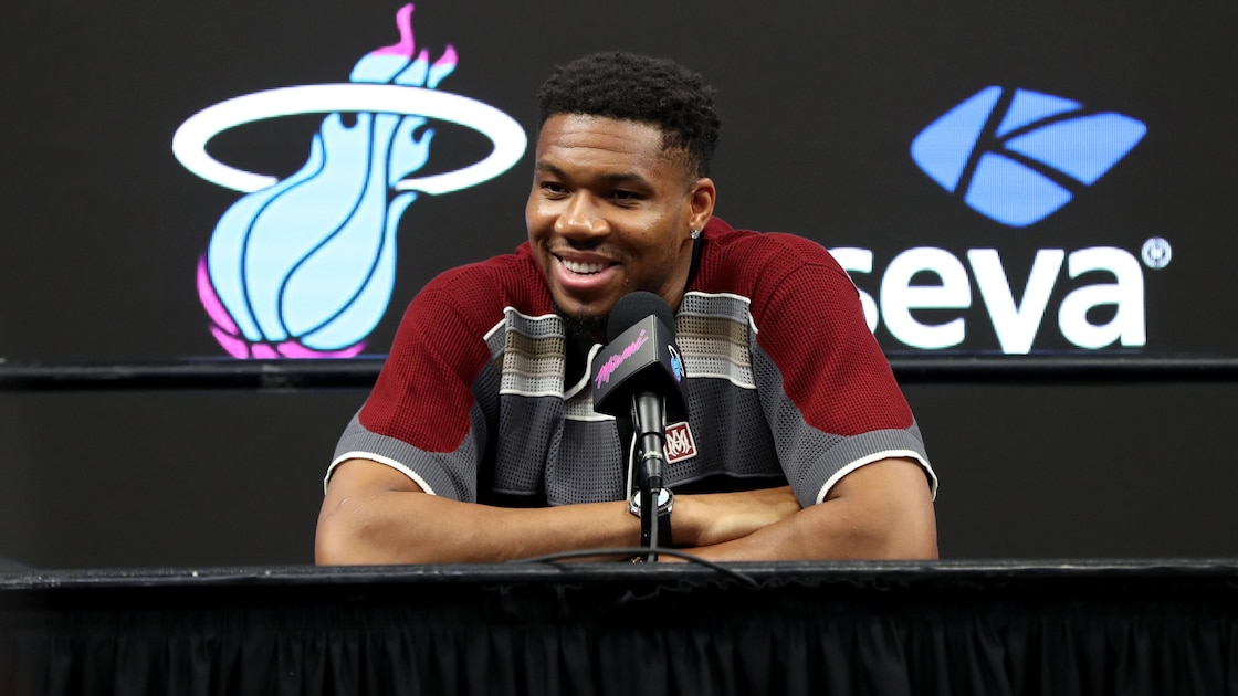 Giannis Works Out with Heat Teammate Davion Mitchell in Videos, Photos From Greece After Trade