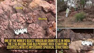 One of the world's oldest orbicular granites is in India: The 2.56-billion-year-old Pichhore rock is baffling scientists with its mysterious spherical structures