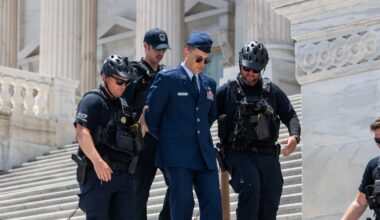 Air Force officer arrested after calling for Trump’s impeachment at Capitol