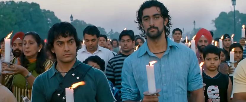 A scene from Rang De Basanti A scene from Rang De Basanti