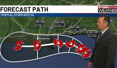 Tropical Storm Bertha will deliver localized coastal impacts