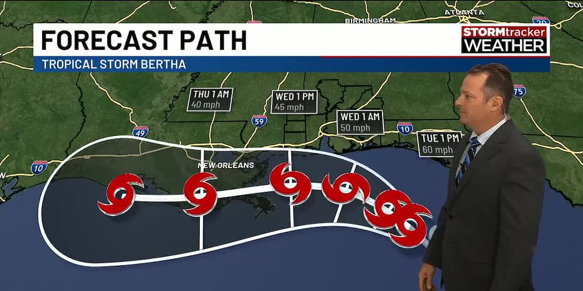 Tropical Storm Bertha will deliver localized coastal impacts