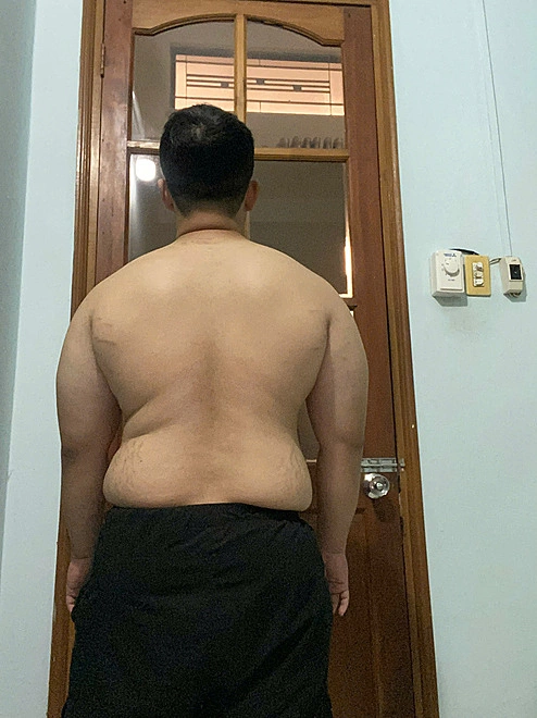 Thể hình Long trước khi giảm cân. Ảnh: Nhân vật cung cấp