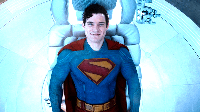 David Corenswet as Clark Kent in Superman.