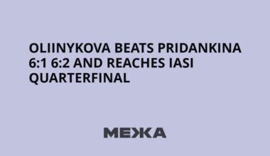 Oliinykova beats Pridankina 6:1 6:2 and reaches Iasi quarterfinal