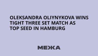 Oleksandra Oliynykova wins tight three set match as top seed in Hamburg | Ukraine news