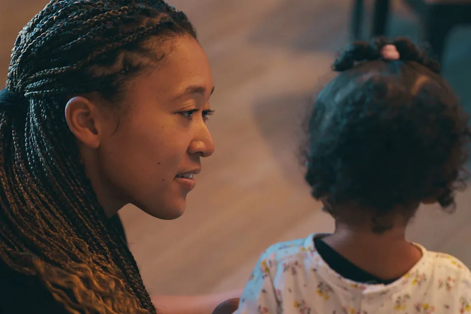 Naomi Osaka with her daughter, Shai.Credit: TUBI