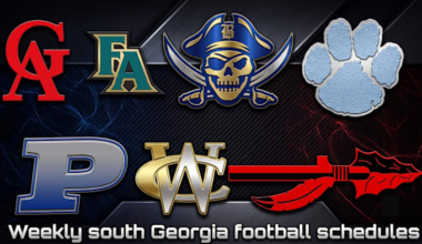 Week-by-week high school football schedules for south Georgia teams in 2026