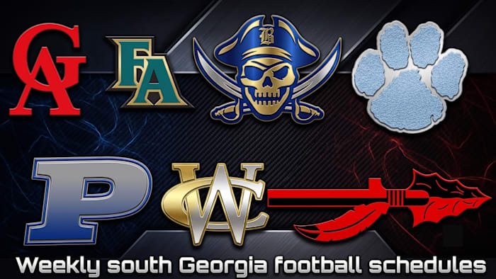 Week-by-week high school football schedules for south Georgia teams in 2026