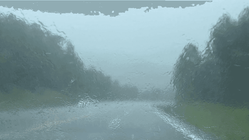 JULY 23, 2026 - Driving visibility during rainfall. (Photo: WLOS Staff)