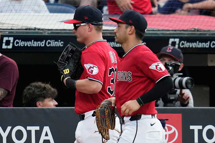 Guardians rookie OF Ingle loses track of outs, tosses ball into the stands to give Rangers lead