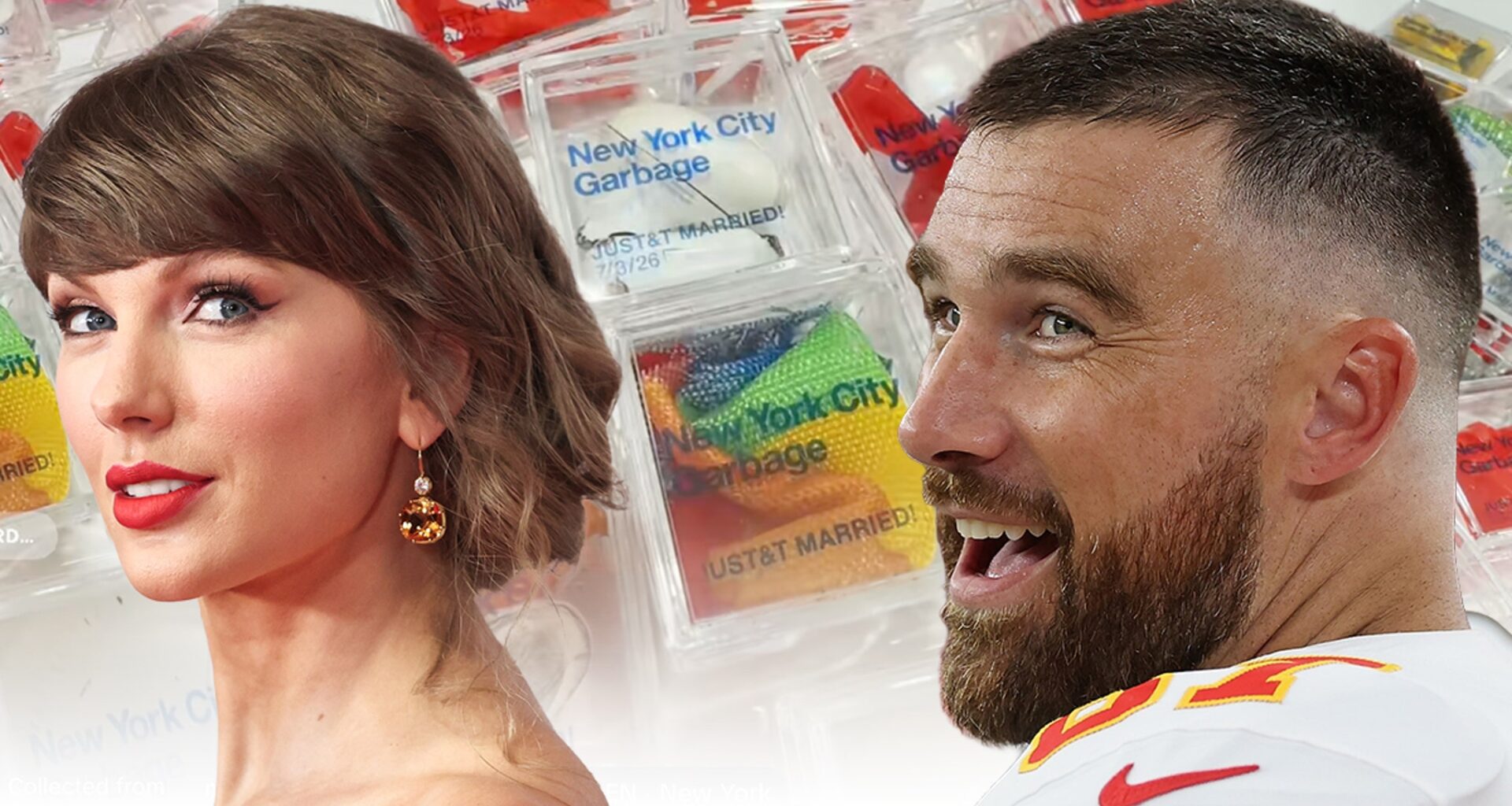 Taylor Swift and Travis Kelce's Wedding Trash, MSG Air Being Sold Online