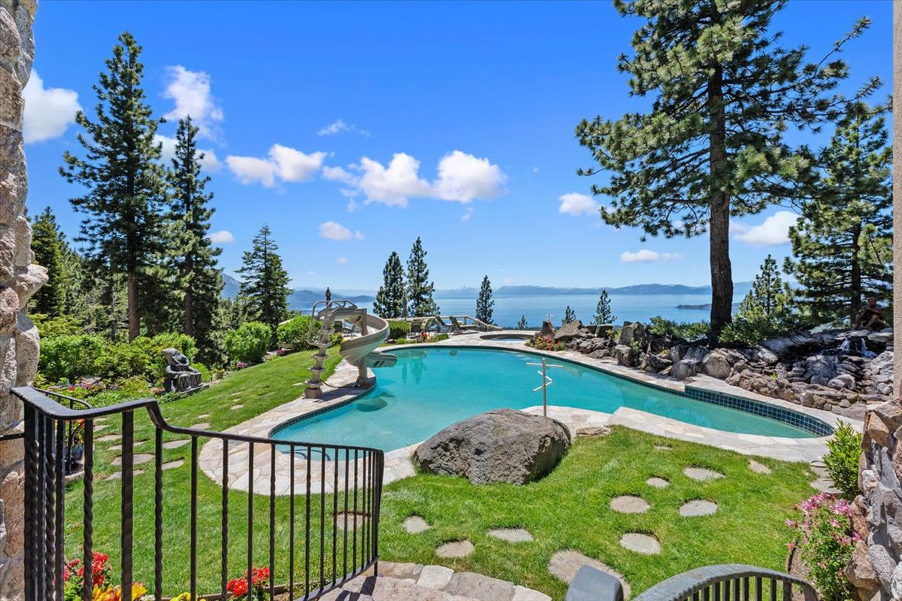 The pool at Mike Love's Lake Tahoe estateCredit: Ali Rivera