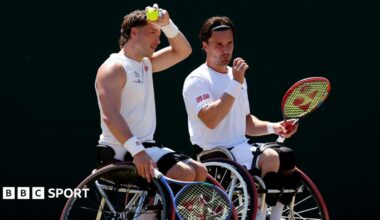 Alfie Hewett and Gordon Reid in the Wimbledon wheelchair doubles semi-finals
