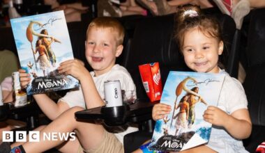 The Rock hires out cinema for Sudbury schoolchildren to see Moana - BBC