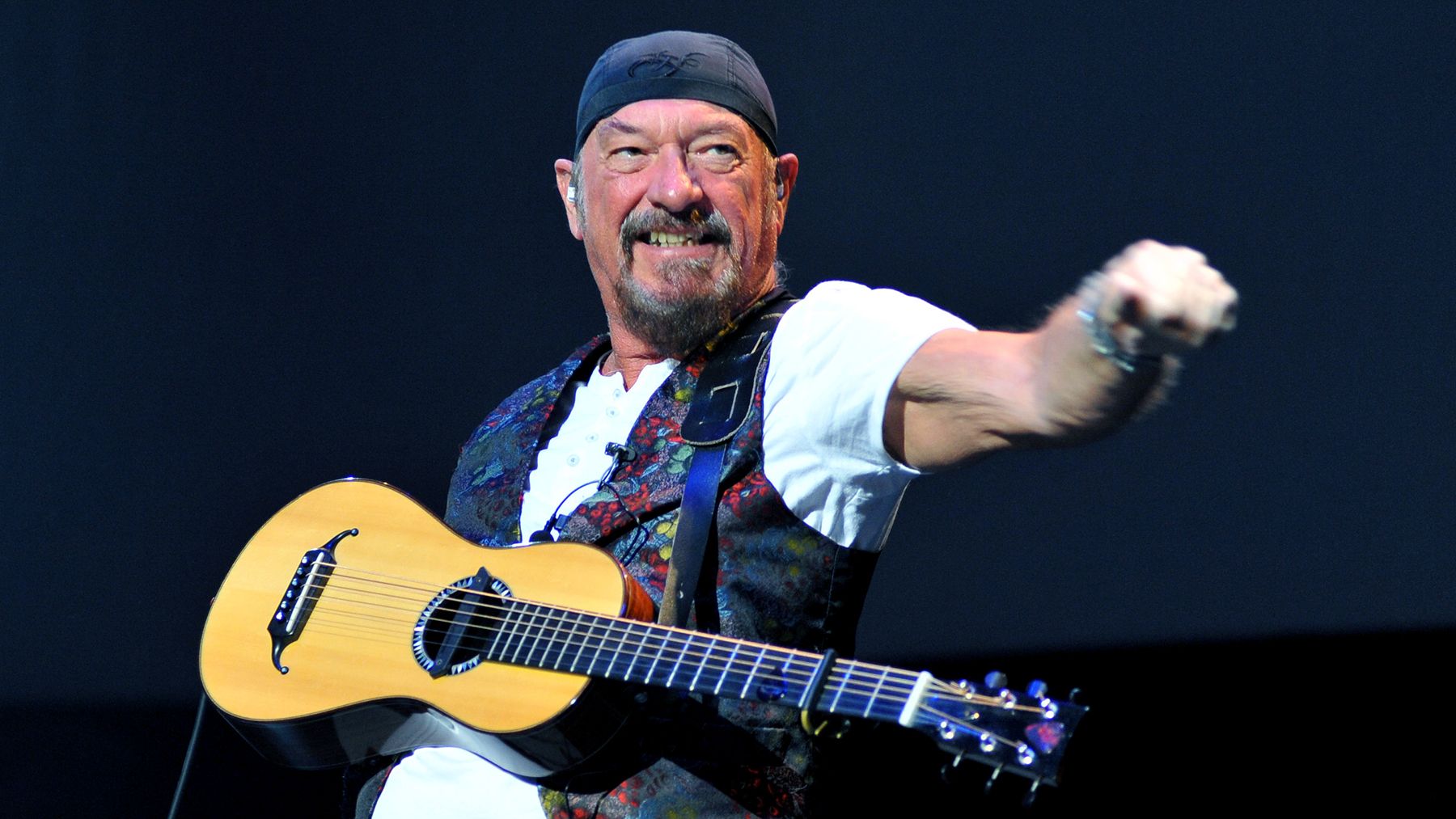 Ian Anderson performs on stage during his "Thick As A Brick" Tour at Royal Albert Hall on June 30, 2013 in London, England.