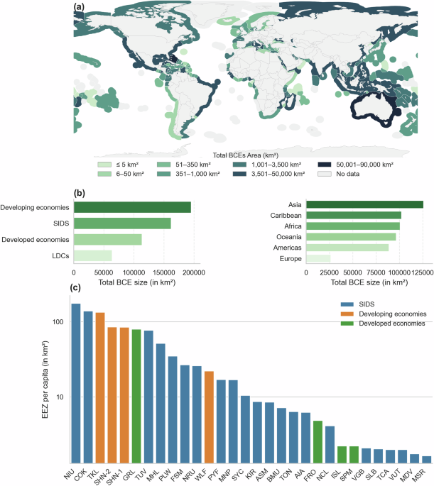 Global assessment shows blue carbon wealth dominated by ocean processes and unevenly distributed across countries