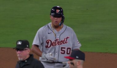 Lee hits clutch double in 9th and Tigers hold on for 2-1 comeback win over Angels