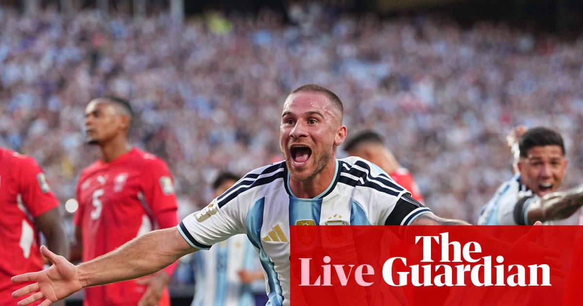 Argentina v Switzerland: World Cup 2026 quarter-final – live | World Cup 2026