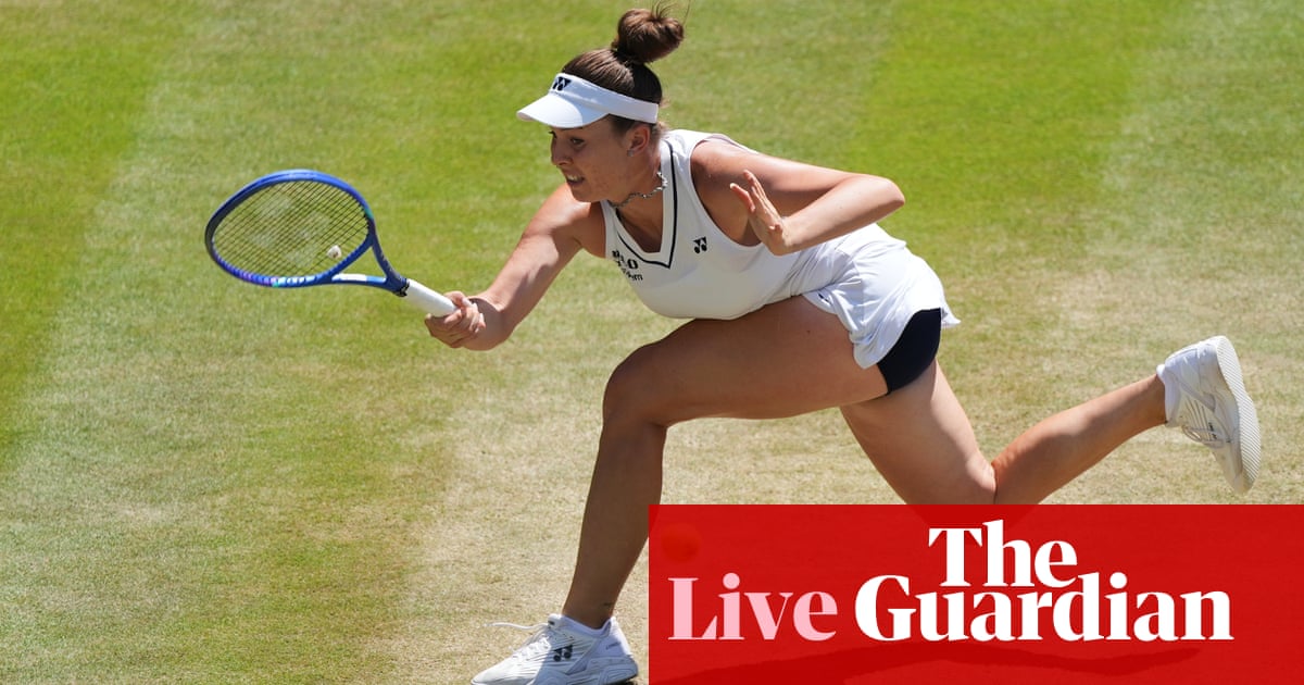 Wimbledon 2026: Noskova v Mertens, Kostyuk v Paolini, Fritz v Zverev, Cobolli v Fery in quarter-finals – live | Wimbledon 2026