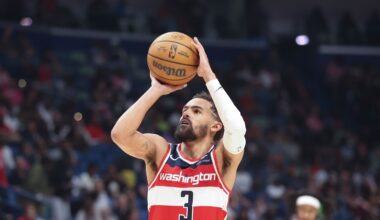 FILE - Washington Wizards guard Trae Young attempts a technical foul free throw against the New Orleans Pelicans in the second half of an NBA basketball game in New Orleans, March 8, 2026. (AP Photo/Peter Forest, File)