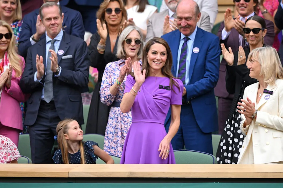 Princess Charlotte and Kate Middleton attend Wimbledon on July 14, 2024.Credit: Getty Images