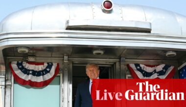Anger as report says Trump hijacked US anniversary to serve own agenda – US politics live | Donald Trump