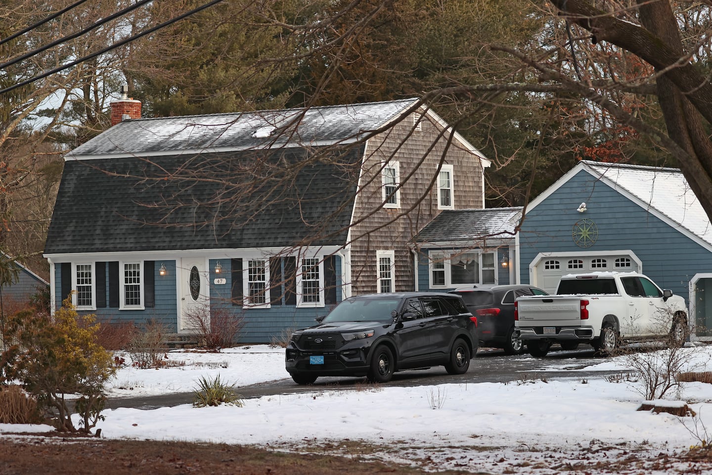The front entrance of the former Clancy family home in 2023.