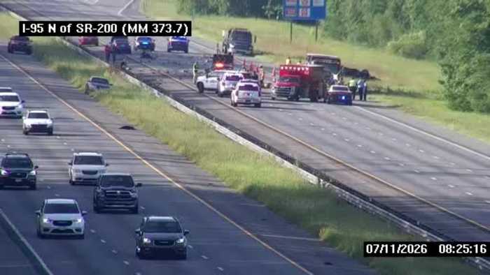 Deadly crash shuts down all lanes I-95 South in Nassau County: FHP