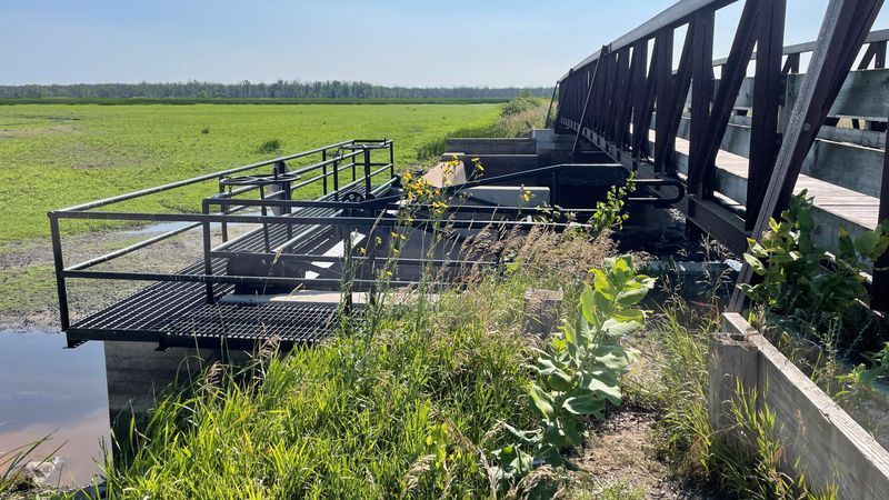 Dam at Collins Marsh, July 22, 2026 (WLUK/Eric Peterson)
