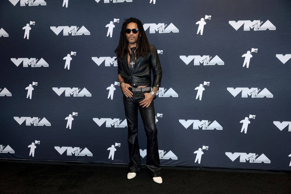 Lenny Kravitz, winner of the Best Rock award for "Human," poses in the 2024 MTV Video Music Awards at UBS Arena on September 11, 2024 in Elmont, New York. 