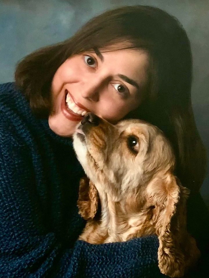 The author's sister Michelle with her dog, Jake. "This was taken in 2009, one year before she passed away at 35," the author writes.