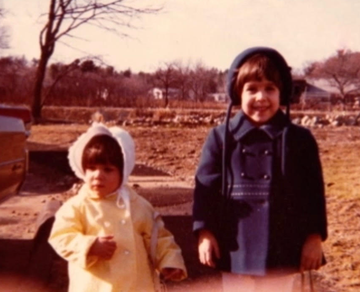 The author (left), age 2, and her sister Michelle, age 5. 