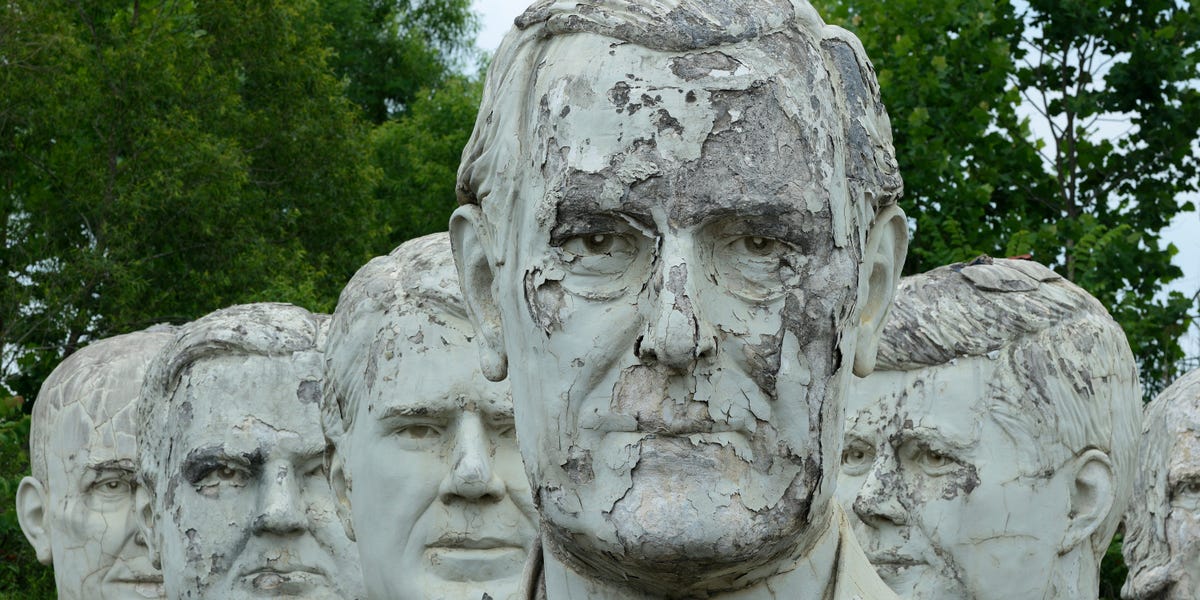 Statues of US Presidents' Heads Are Crumbling in Rural Virginia