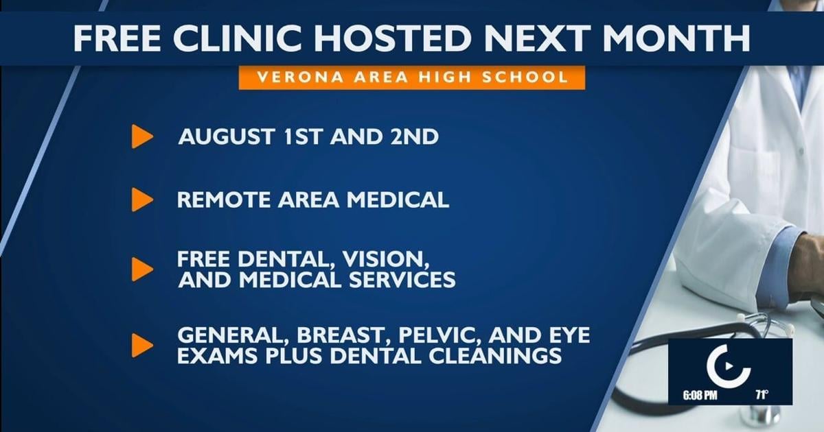 Free healthcare clinic offering services in Verona next month | News