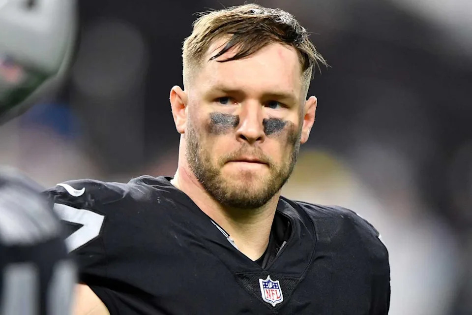 Will Compton #57 of the Las Vegas Raiders in 2022.Credit: Chris Unger/Getty