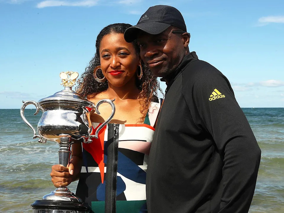Naomi Osaka and Leonard Francois in 2019.Credit: Julian Finney/Getty