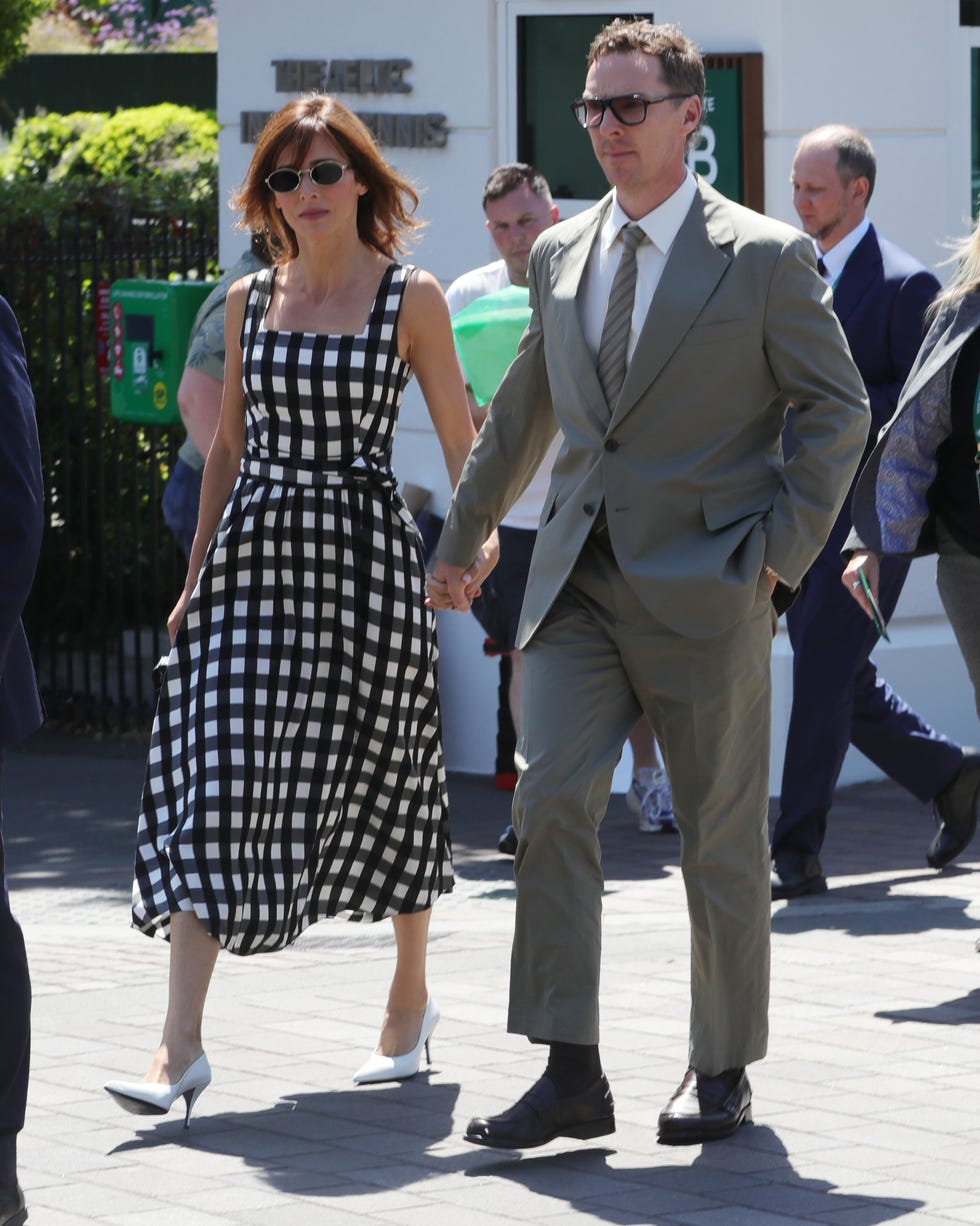 Celebrities Attend The Championships Wimbledon 2026 - Day 9 london, england july 07: benedict cumberbatch and sophie hunter attend day nine of the 2026 wimbledon tennis championships at all england lawn tennis and croquet club on july 07, 2026 in london, england. (photo by ricky vigil m / justin e palmer/gc images)